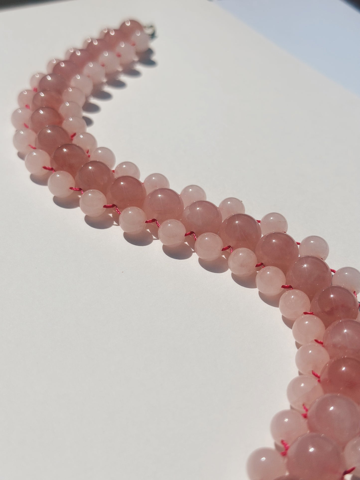 COLAR ATOM QUARZO ROSA