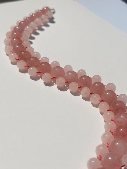 COLAR ATOM QUARZO ROSA