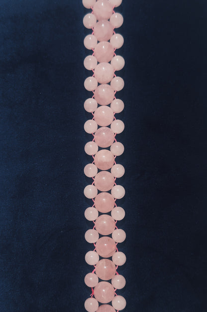 COLAR ATOM QUARZO ROSA